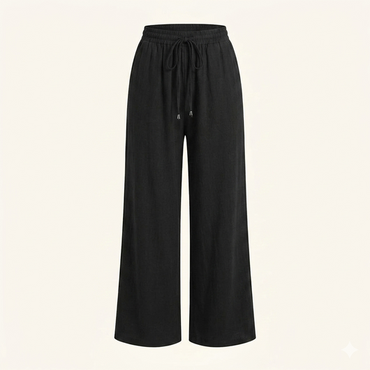 Women’s Palazzo Pants – Lightweight Wide Leg Summer Trousers with Pockets