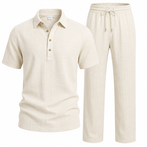 Men’s Linen Beach Two Piece Set