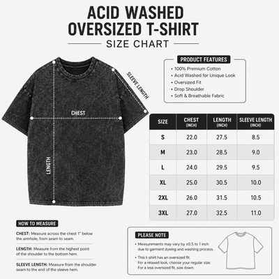 Unisex Oversized 4-Pack  Acid Washed Shirts