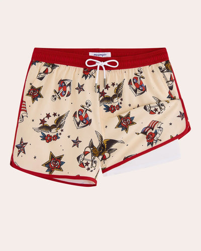 Beige + Red
