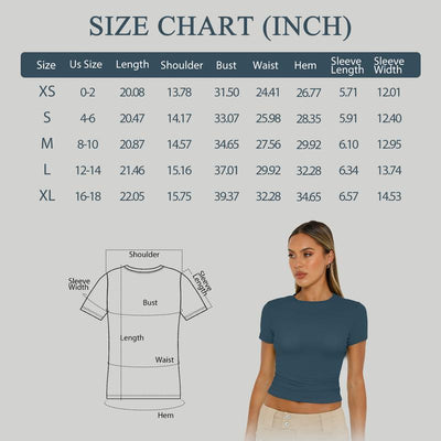 Women's 3-Piece Short-Sleeve Slim-Fit Crop T-Shirt Set