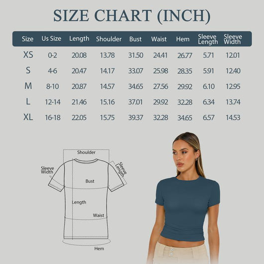 Women's 3-Piece Short-Sleeve Slim-Fit Crop T-Shirt Set