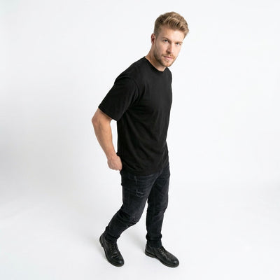 12-Pack Men's Black Crew Neck T-Shirt