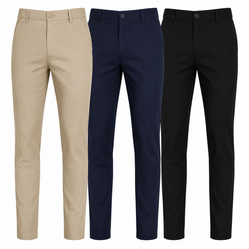3-Pack Mens Flex Stretch Slim Fit Dress Pants