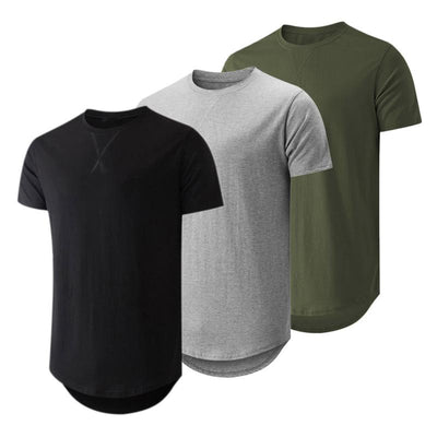 Men's Longline Crew Neck T-Shirt 3-Pack