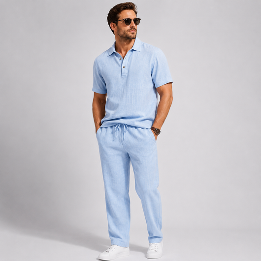 Men’s Linen Beach Two Piece Set