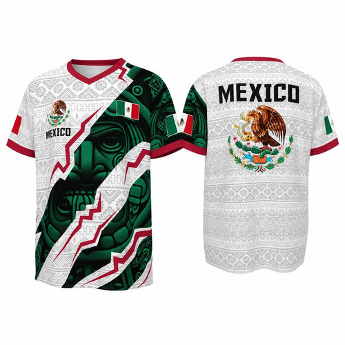 Mexico Aztec V-Neck Soccer Jersey
