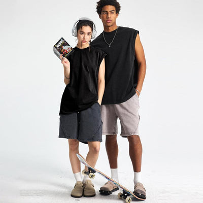 Unisex Acid Wash Tank Tops