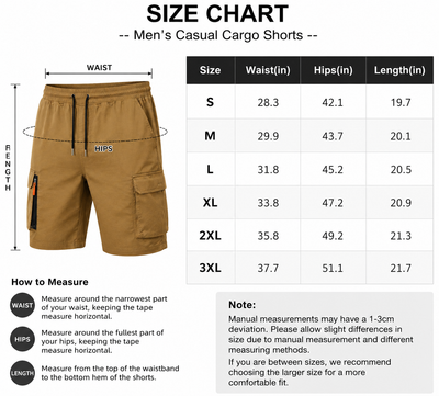 5-Pack Men’s Sport Casual Cargo Shorts