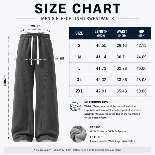 Men's Fleece Lined Sweatpants